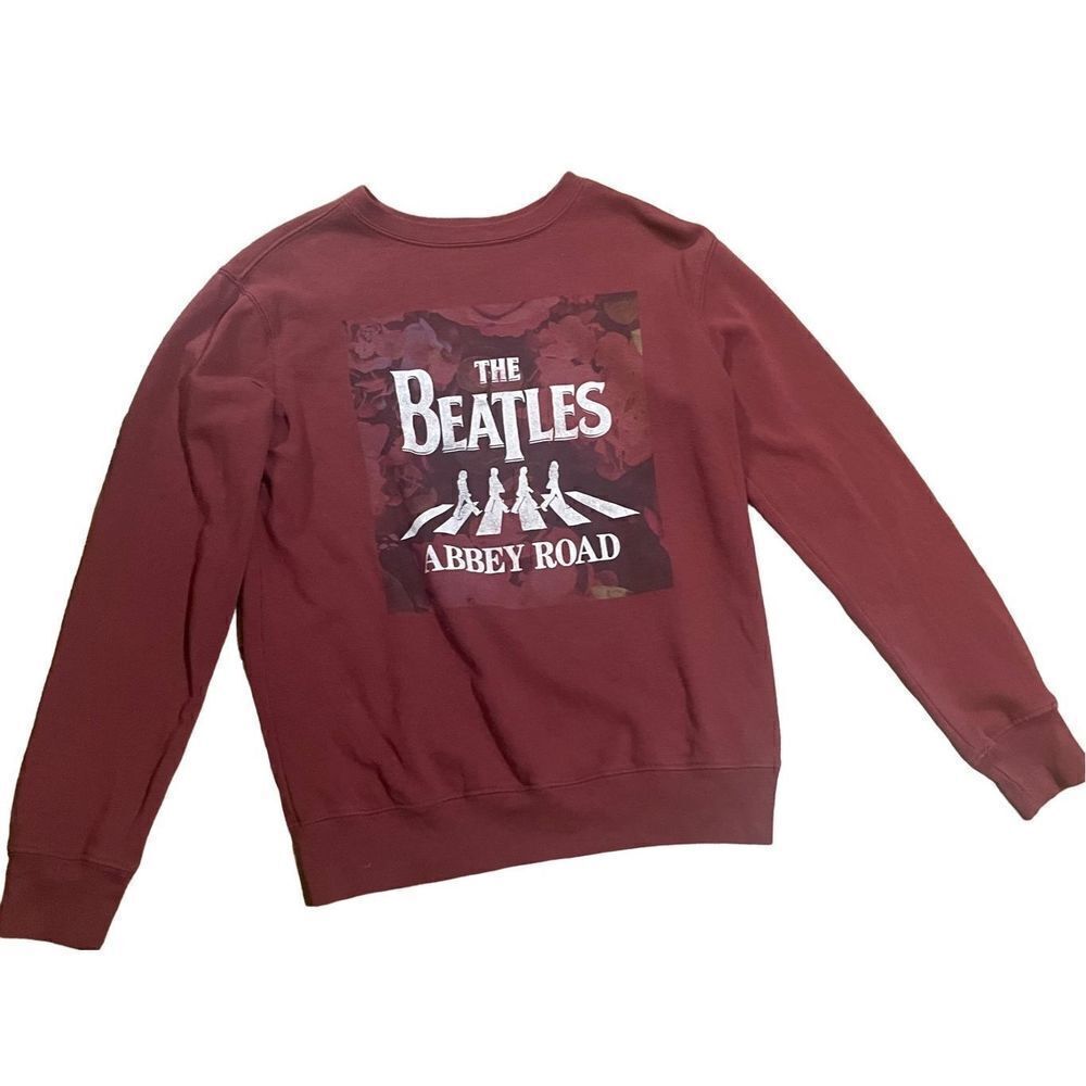 The Beatles‎ Abbey Road maroon sweatshirt womens XS